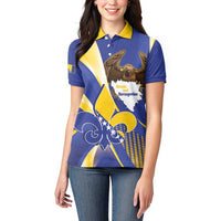 Bosnia and Herzegovina Independence Day Women Polo Shirt Zlatni Ljiljan Map With Eagle Proud