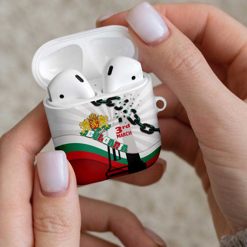 Bulgaria Liberation Day AirPods Case Happy 3rd March Shipka Monument Curve Flag