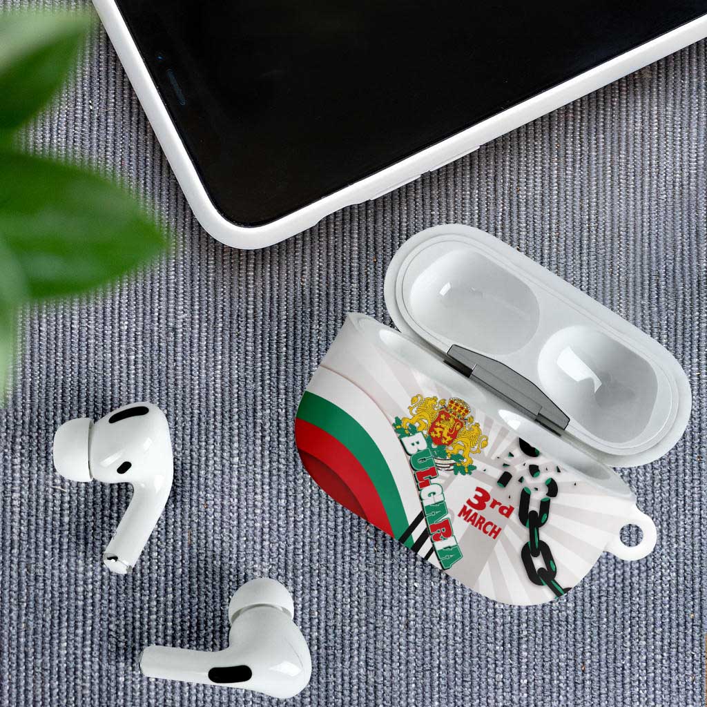 Bulgaria Liberation Day AirPods Case Happy 3rd March Shipka Monument Curve Flag