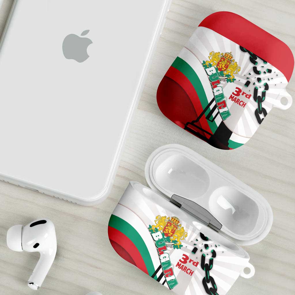 Bulgaria Liberation Day AirPods Case Happy 3rd March Shipka Monument Curve Flag