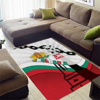 Bulgaria Liberation Day Area Rug Happy 3rd March Shipka Monument Curve Flag