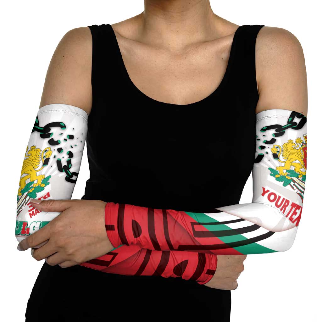 Personalized Bulgaria Liberation Day Arm Sleeves Happy 3rd March Shipka Monument Curve Flag