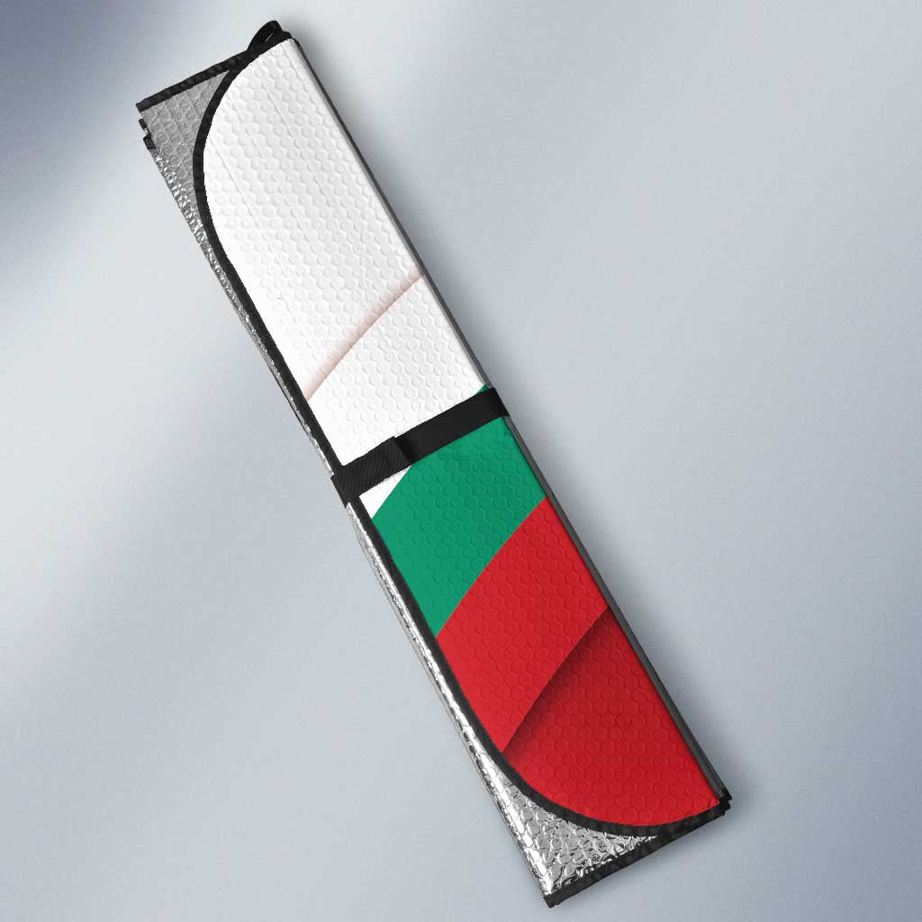 Bulgaria Liberation Day Auto Sun Shade Happy 3rd March Shipka Monument Curve Flag