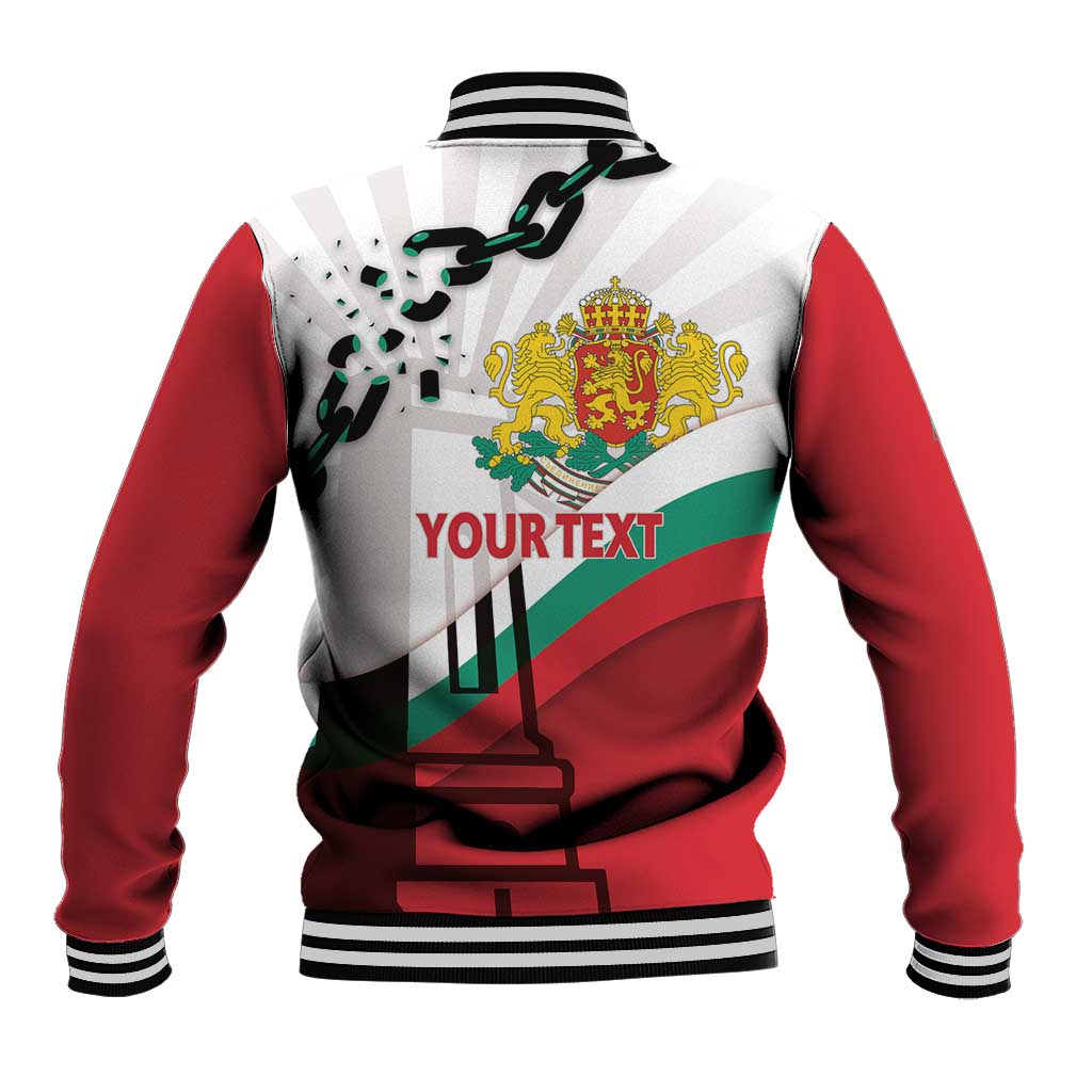Personalized Bulgaria Liberation Day Baseball Jacket Happy 3rd March Shipka Monument Curve Flag