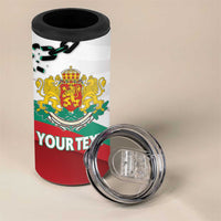 Personalized Bulgaria Liberation Day 4 in 1 Can Cooler Tumbler Happy 3rd March Shipka Monument Curve Flag