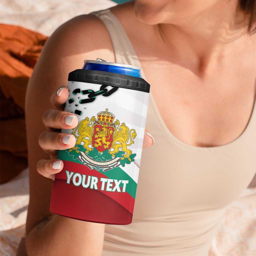 Personalized Bulgaria Liberation Day 4 in 1 Can Cooler Tumbler Happy 3rd March Shipka Monument Curve Flag