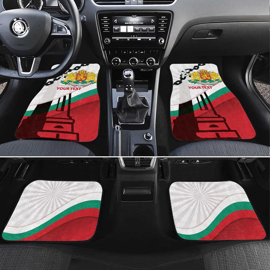 Personalized Bulgaria Liberation Day Car Mats Happy 3rd March Shipka Monument Curve Flag