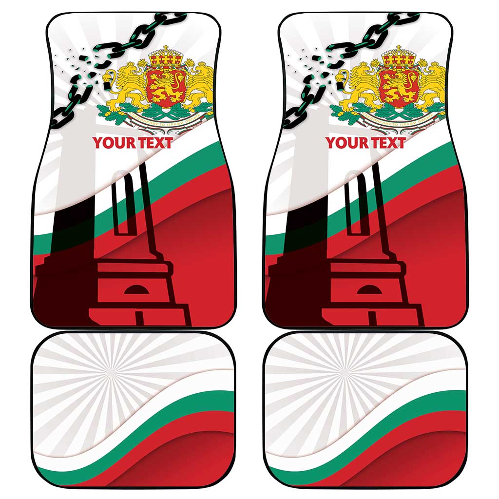Personalized Bulgaria Liberation Day Car Mats Happy 3rd March Shipka Monument Curve Flag