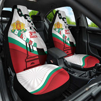Bulgaria Liberation Day Car Seat Cover Happy 3rd March Shipka Monument Curve Flag