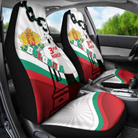 Bulgaria Liberation Day Car Seat Cover Happy 3rd March Shipka Monument Curve Flag
