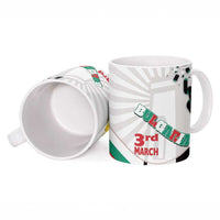 Personalized Bulgaria Liberation Day Ceramic Mug Happy 3rd March Shipka Monument Curve Flag