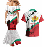 Personalized Bulgaria Liberation Day Couples Matching Mermaid Dress and Hawaiian Shirt Happy 3rd March Shipka Monument Curve Flag