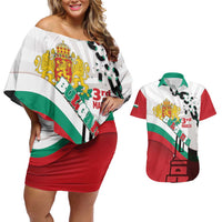 Personalized Bulgaria Liberation Day Couples Matching Off Shoulder Short Dress and Hawaiian Shirt Happy 3rd March Shipka Monument Curve Flag