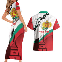 Personalized Bulgaria Liberation Day Couples Matching Short Sleeve Bodycon Dress and Hawaiian Shirt Happy 3rd March Shipka Monument Curve Flag