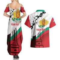 Personalized Bulgaria Liberation Day Couples Matching Summer Maxi Dress and Hawaiian Shirt Happy 3rd March Shipka Monument Curve Flag