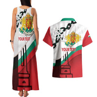 Personalized Bulgaria Liberation Day Couples Matching Tank Maxi Dress and Hawaiian Shirt Happy 3rd March Shipka Monument Curve Flag