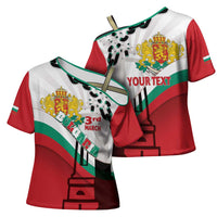 Personalized Bulgaria Liberation Day Cross Shoulder Shirt Happy 3rd March Shipka Monument Curve Flag