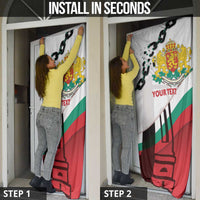 Personalized Bulgaria Liberation Day Door Cover Happy 3rd March Shipka Monument Curve Flag