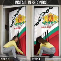 Personalized Bulgaria Liberation Day Door Cover Happy 3rd March Shipka Monument Curve Flag