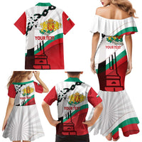 Personalized Bulgaria Liberation Day Family Matching Mermaid Dress and Hawaiian Shirt Happy 3rd March Shipka Monument Curve Flag