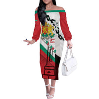 Personalized Bulgaria Liberation Day Family Matching Off The Shoulder Long Sleeve Dress and Hawaiian Shirt Happy 3rd March Shipka Monument Curve Flag