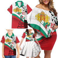 Personalized Bulgaria Liberation Day Family Matching Off Shoulder Short Dress and Hawaiian Shirt Happy 3rd March Shipka Monument Curve Flag