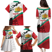 Personalized Bulgaria Liberation Day Family Matching Puletasi and Hawaiian Shirt Happy 3rd March Shipka Monument Curve Flag