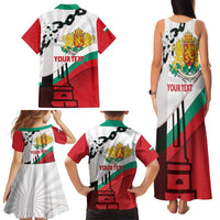 Personalized Bulgaria Liberation Day Family Matching Tank Maxi Dress and Hawaiian Shirt Happy 3rd March Shipka Monument Curve Flag