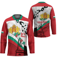 Personalized Bulgaria Liberation Day Hockey Jersey Happy 3rd March Shipka Monument Curve Flag