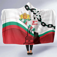 Bulgaria Liberation Day Hooded Blanket Happy 3rd March Shipka Monument Curve Flag