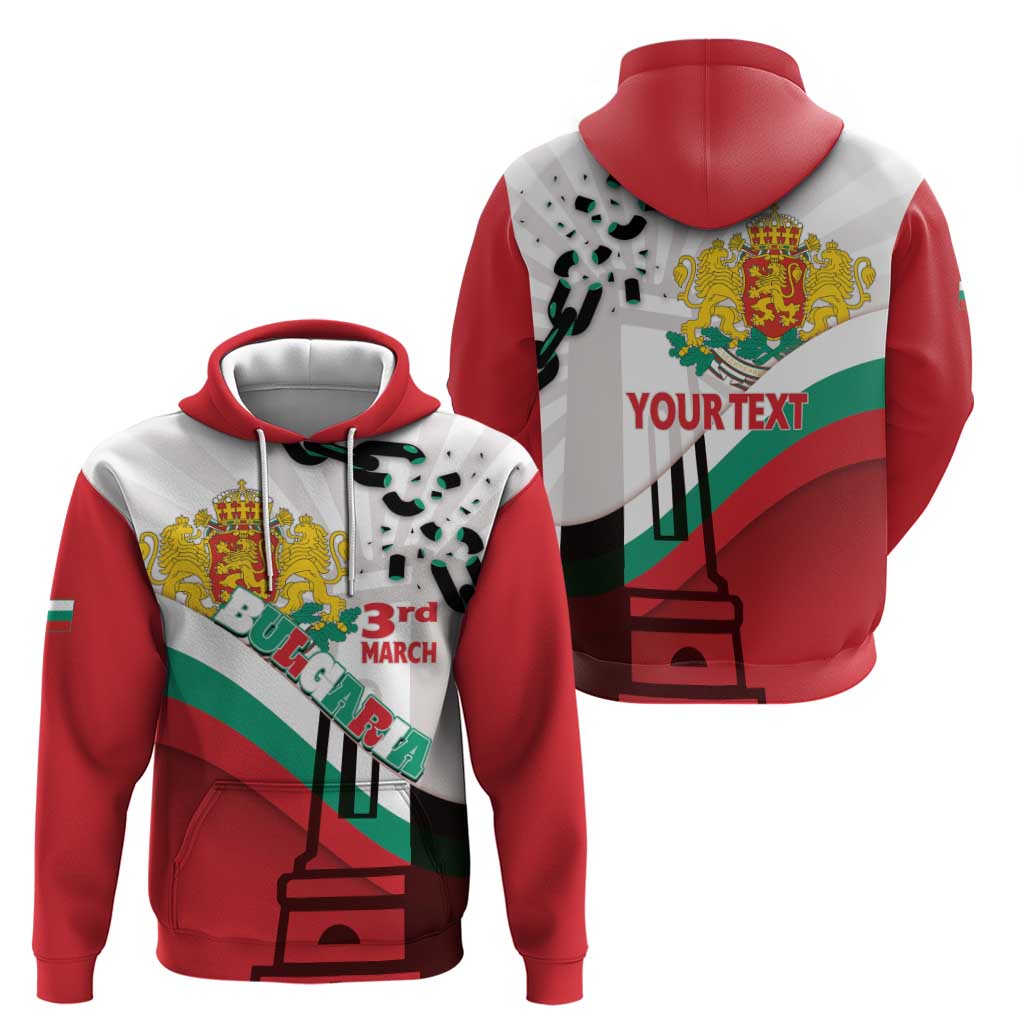 Personalized Bulgaria Liberation Day Hoodie Happy 3rd March Shipka Monument Curve Flag
