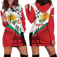 Personalized Bulgaria Liberation Day Hoodie Dress Happy 3rd March Shipka Monument Curve Flag