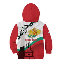 Personalized Bulgaria Liberation Day Kid Hoodie Happy 3rd March Shipka Monument Curve Flag
