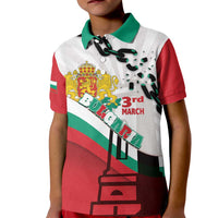 Personalized Bulgaria Liberation Day Kid Polo Shirt Happy 3rd March Shipka Monument Curve Flag
