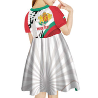 Personalized Bulgaria Liberation Day Kid Short Sleeve Dress Happy 3rd March Shipka Monument Curve Flag