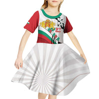 Personalized Bulgaria Liberation Day Kid Short Sleeve Dress Happy 3rd March Shipka Monument Curve Flag