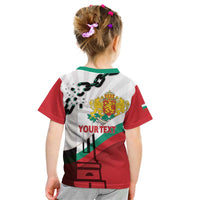 Personalized Bulgaria Liberation Day Kid T Shirt Happy 3rd March Shipka Monument Curve Flag