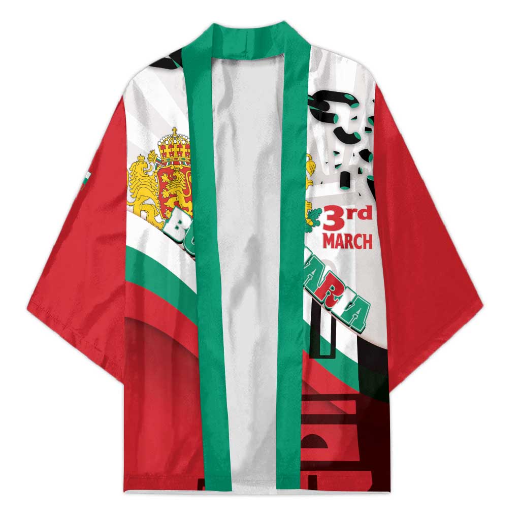 Personalized Bulgaria Liberation Day Kimono Happy 3rd March Shipka Monument Curve Flag