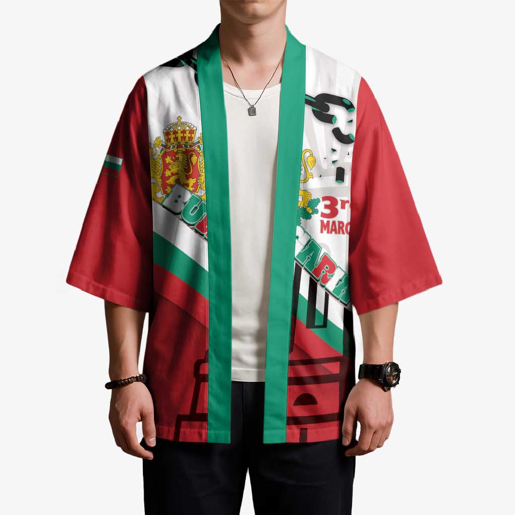 Personalized Bulgaria Liberation Day Kimono Happy 3rd March Shipka Monument Curve Flag