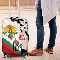 Bulgaria Liberation Day Luggage Cover Happy 3rd March Shipka Monument Curve Flag