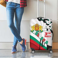 Bulgaria Liberation Day Luggage Cover Happy 3rd March Shipka Monument Curve Flag