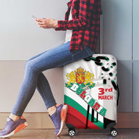 Bulgaria Liberation Day Luggage Cover Happy 3rd March Shipka Monument Curve Flag