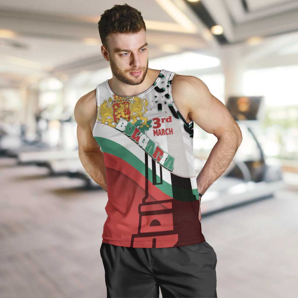 Personalized Bulgaria Liberation Day Men Tank Top Happy 3rd March Shipka Monument Curve Flag