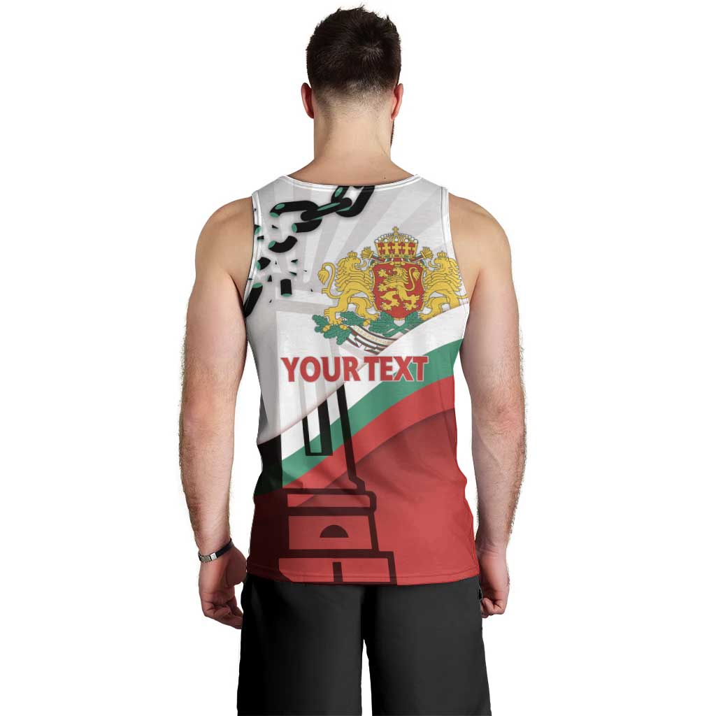 Personalized Bulgaria Liberation Day Men Tank Top Happy 3rd March Shipka Monument Curve Flag