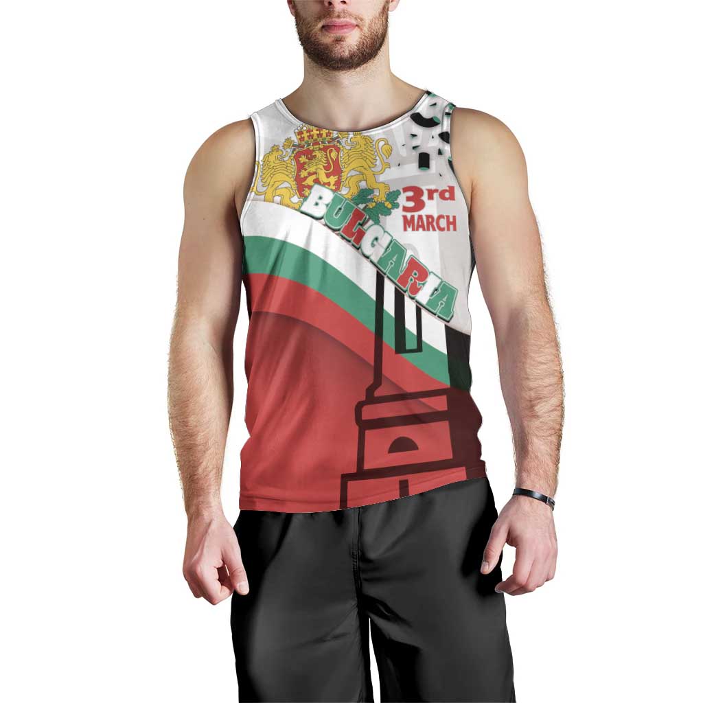 Personalized Bulgaria Liberation Day Men Tank Top Happy 3rd March Shipka Monument Curve Flag