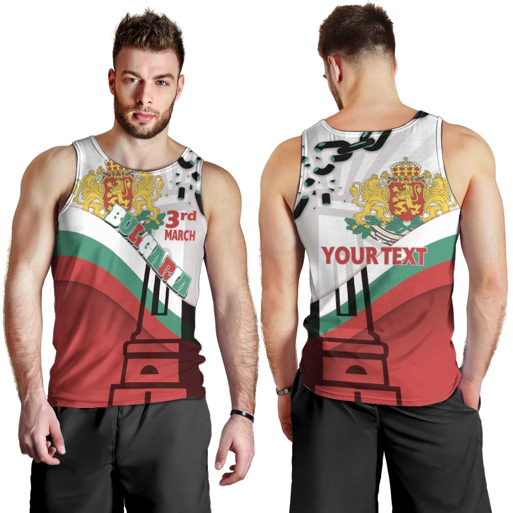 Personalized Bulgaria Liberation Day Men Tank Top Happy 3rd March Shipka Monument Curve Flag