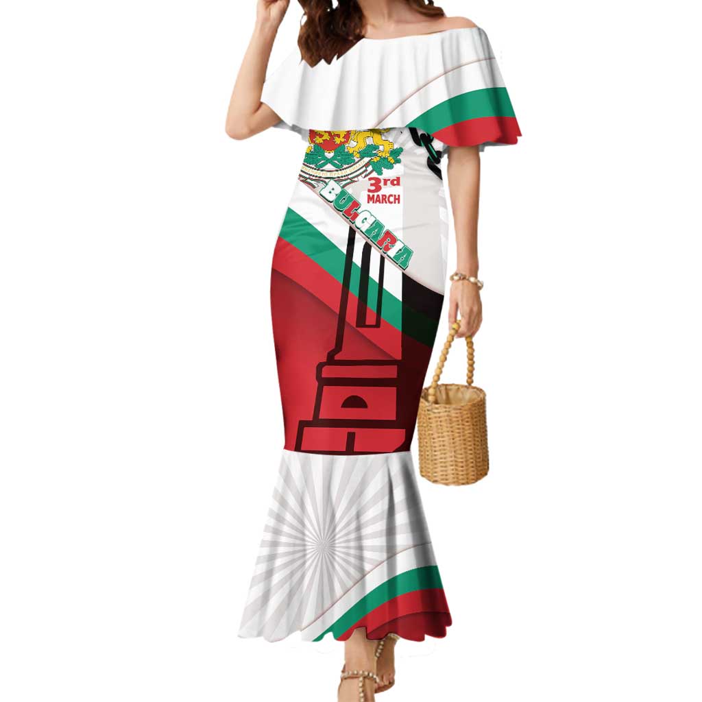 Personalized Bulgaria Liberation Day Mermaid Dress Happy 3rd March Shipka Monument Curve Flag