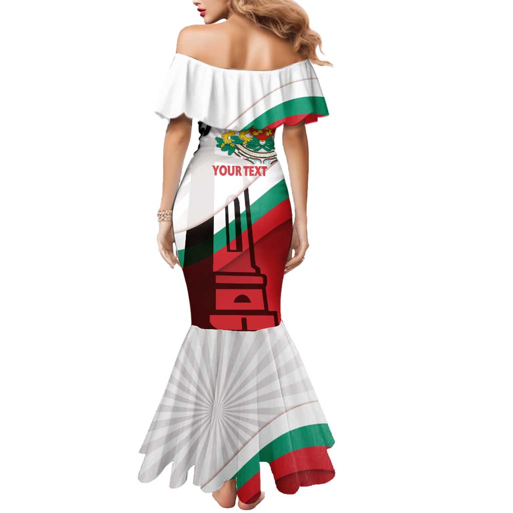 Personalized Bulgaria Liberation Day Mermaid Dress Happy 3rd March Shipka Monument Curve Flag