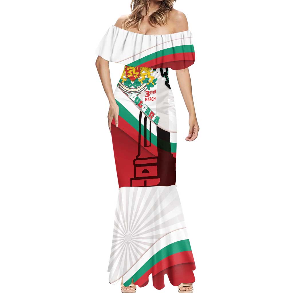 Personalized Bulgaria Liberation Day Mermaid Dress Happy 3rd March Shipka Monument Curve Flag