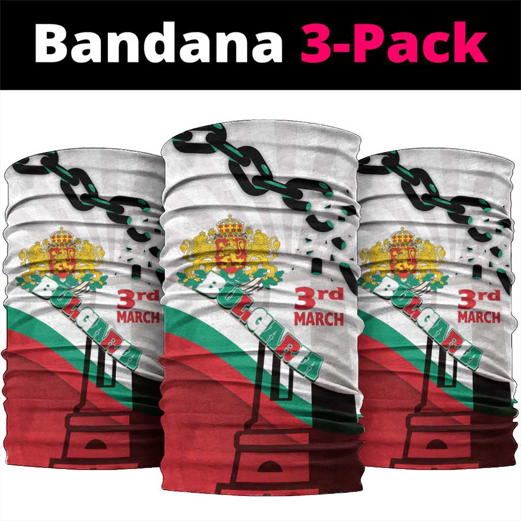 Bulgaria Liberation Day Neck Gaiter Happy 3rd March Shipka Monument Curve Flag